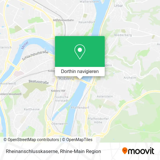 Rheinanschlusskaserne Karte