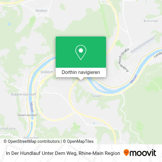 In Der Hundlauf Unter Dem Weg Karte