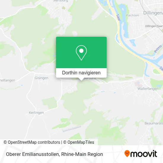 Oberer Emilianusstollen Karte
