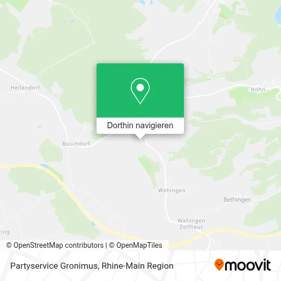 Partyservice Gronimus Karte