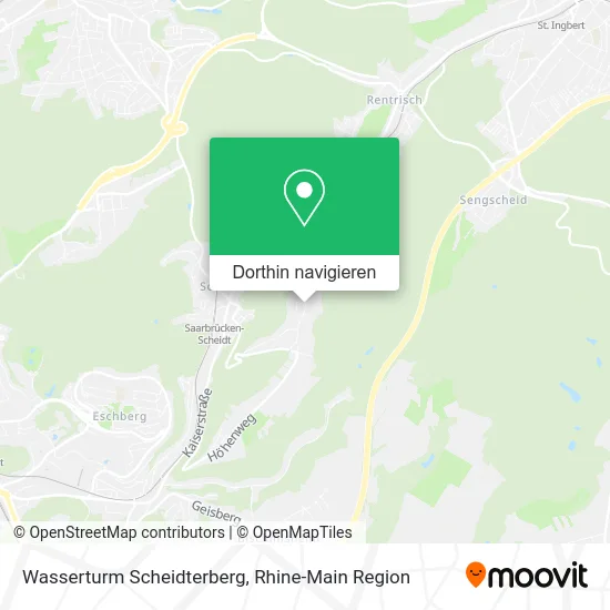 Wasserturm Scheidterberg Karte