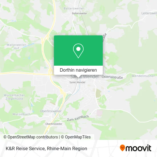 K&R Reise Service Karte