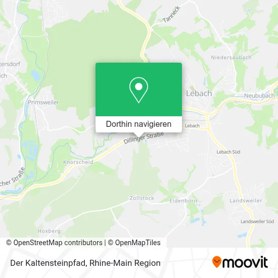 Der Kaltensteinpfad Karte