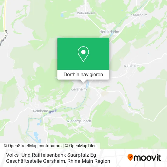 Volks- Und Raiffeisenbank Saarpfalz Eg - Geschäftsstelle Gersheim Karte