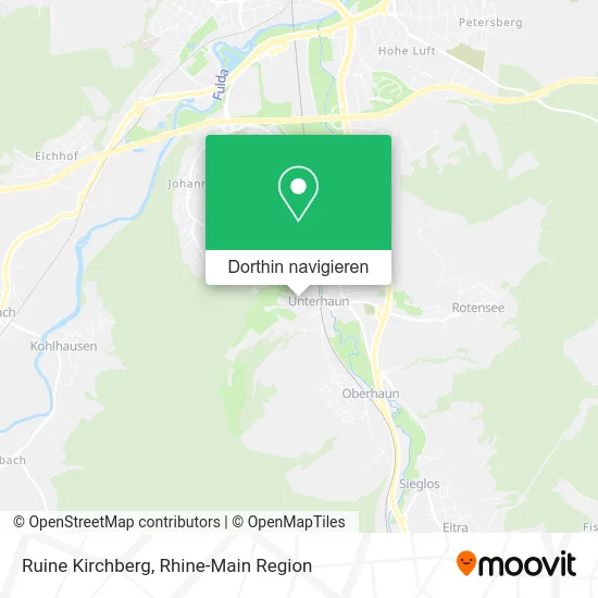 Ruine Kirchberg Karte