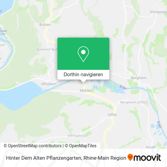 Hinter Dem Alten Pflanzengarten Karte