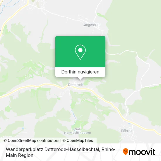 Wanderparkplatz Detterode-Hasselbachtal Karte