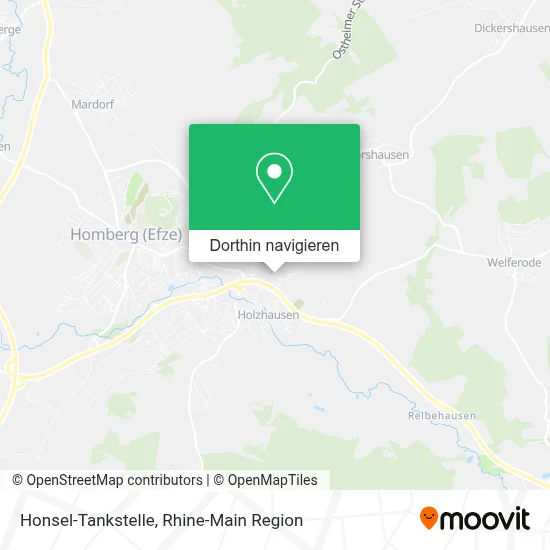 Honsel-Tankstelle Karte