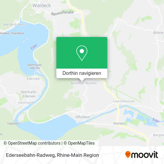 Ederseebahn-Radweg Karte