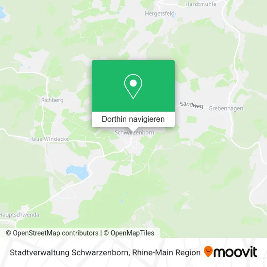 Stadtverwaltung Schwarzenborn Karte