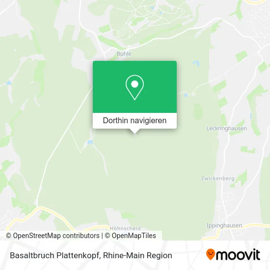 Basaltbruch Plattenkopf Karte
