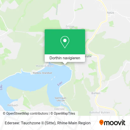 Edersee: Tauchzone II (Sitte) Karte