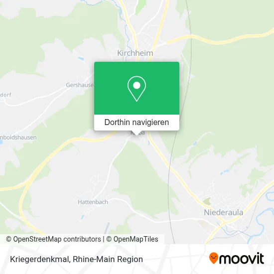 Kriegerdenkmal Karte