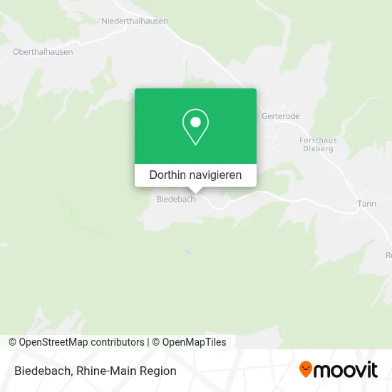 Biedebach Karte
