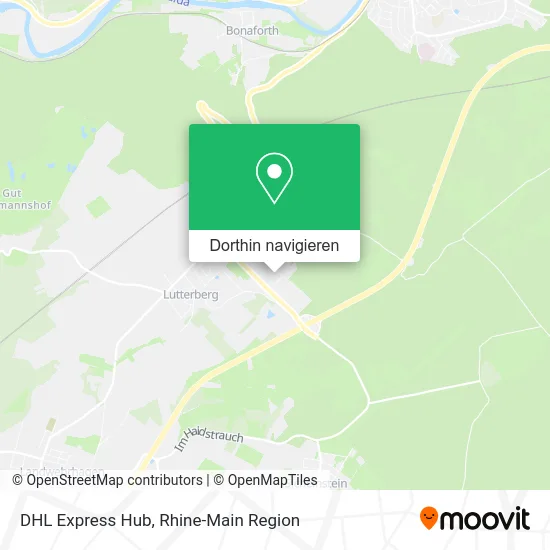 DHL Express Hub Karte