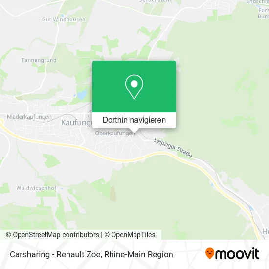 Carsharing - Renault Zoe Karte