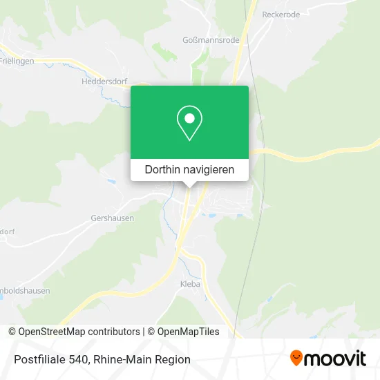 Postfiliale 540 Karte