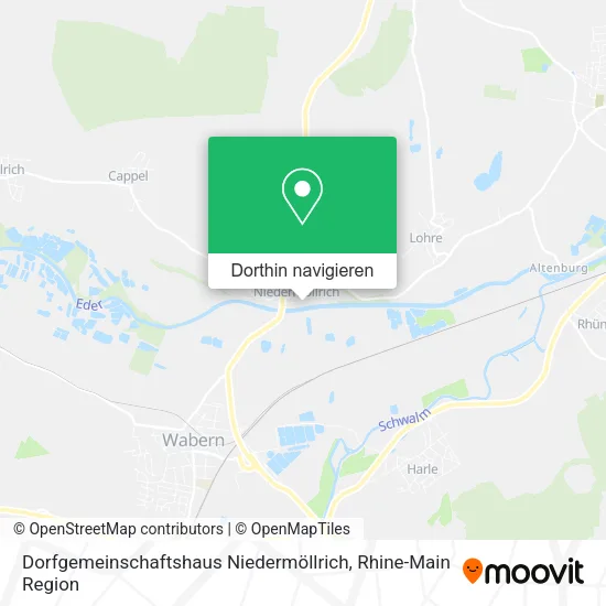 Dorfgemeinschaftshaus Niedermöllrich Karte
