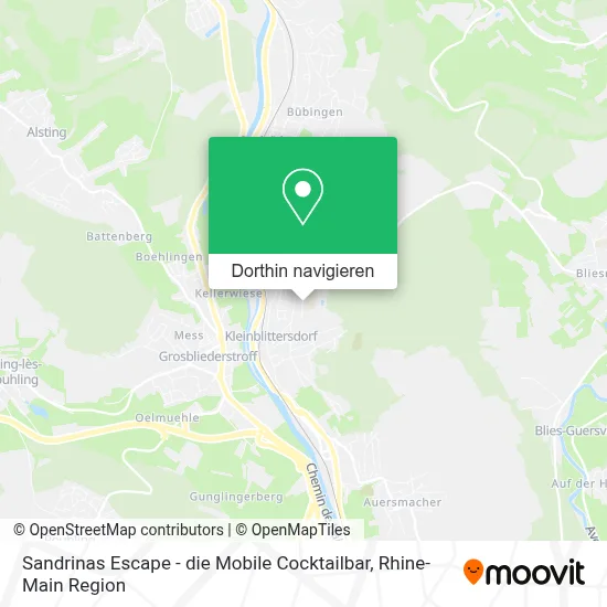 Sandrinas Escape - die Mobile Cocktailbar Karte