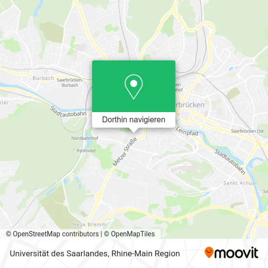 Universität des Saarlandes Karte
