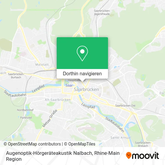 Augenoptik-Hörgeräteakustik Nalbach Karte