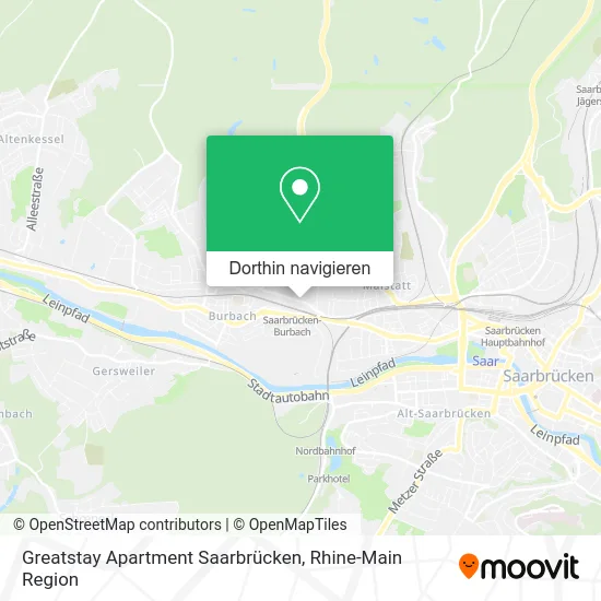 Greatstay Apartment Saarbrücken Karte