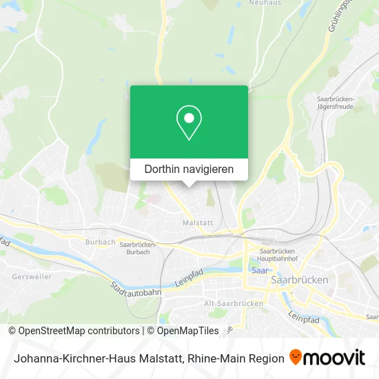 Johanna-Kirchner-Haus Malstatt Karte