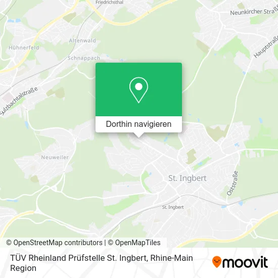 TÜV Rheinland Prüfstelle St. Ingbert Karte
