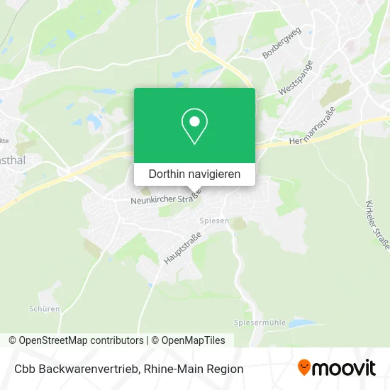 Cbb Backwarenvertrieb Karte