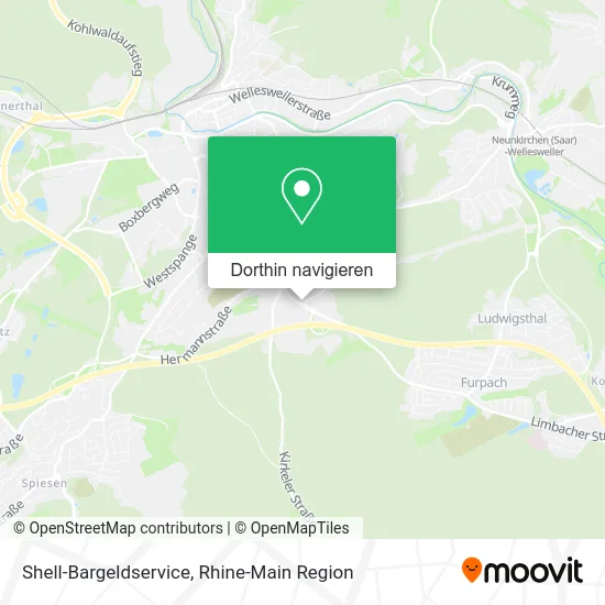 Shell-Bargeldservice Karte