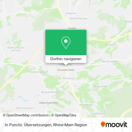 In Puncto. Übersetzungen Karte