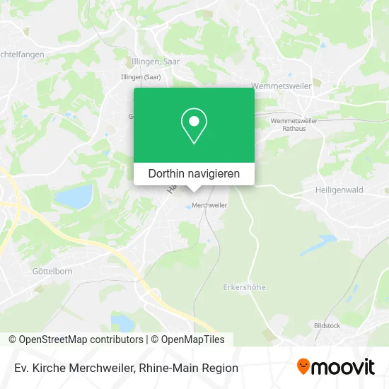 Ev. Kirche Merchweiler Karte