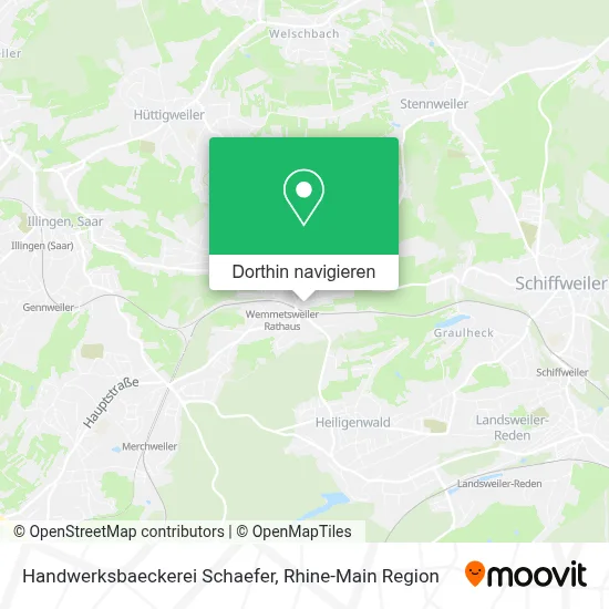 Handwerksbaeckerei Schaefer Karte