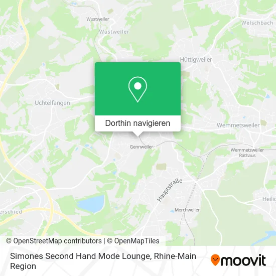 Simones Second Hand Mode Lounge Karte