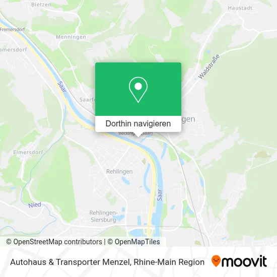 Autohaus & Transporter Menzel Karte