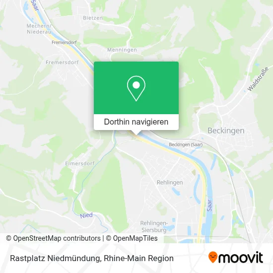 Rastplatz Niedmündung Karte