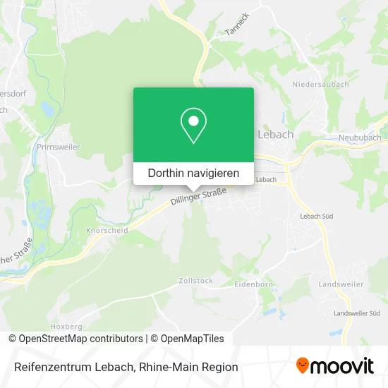 Reifenzentrum Lebach Karte