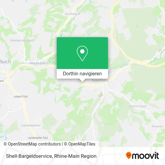 Shell-Bargeldservice Karte