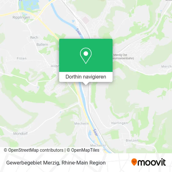 Gewerbegebiet Merzig Karte