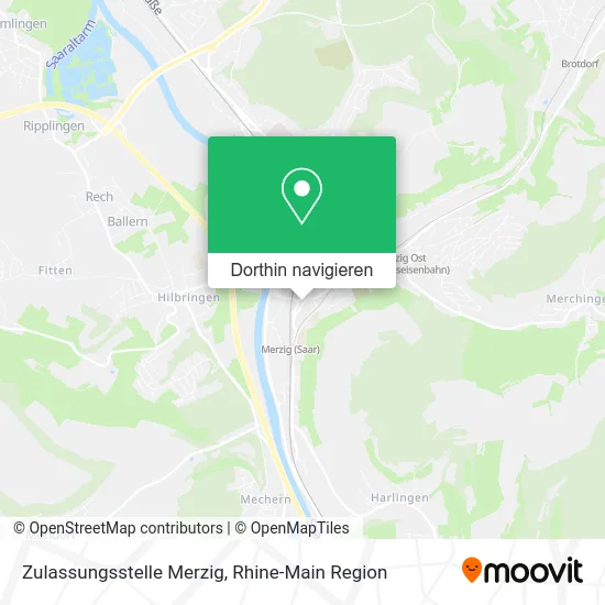 Zulassungsstelle Merzig Karte