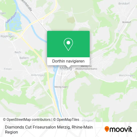 Diamonds Cut Friseursalon Merzig Karte