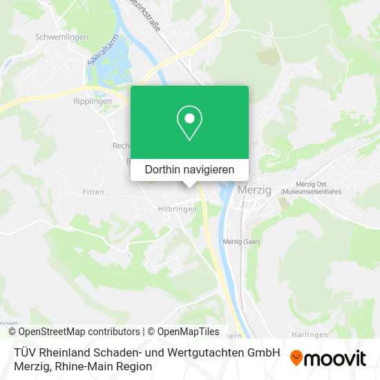 TÜV Rheinland Schaden- und Wertgutachten GmbH Merzig Karte