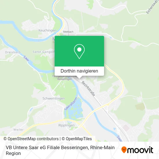 VB Untere Saar eG Filiale Besseringen Karte
