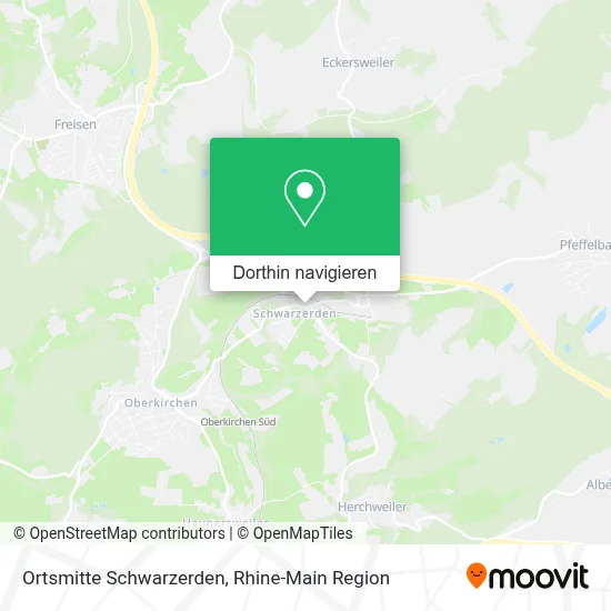 Ortsmitte Schwarzerden Karte