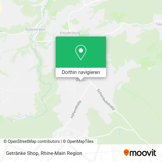 Getränke Shop Karte