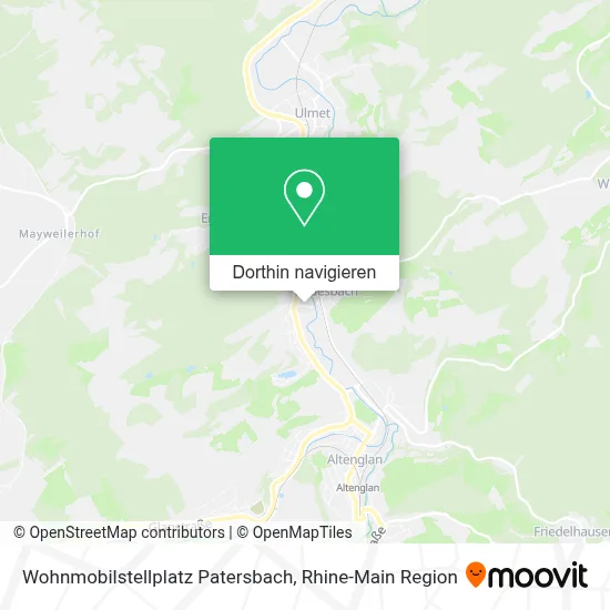 Wohnmobilstellplatz Patersbach Karte