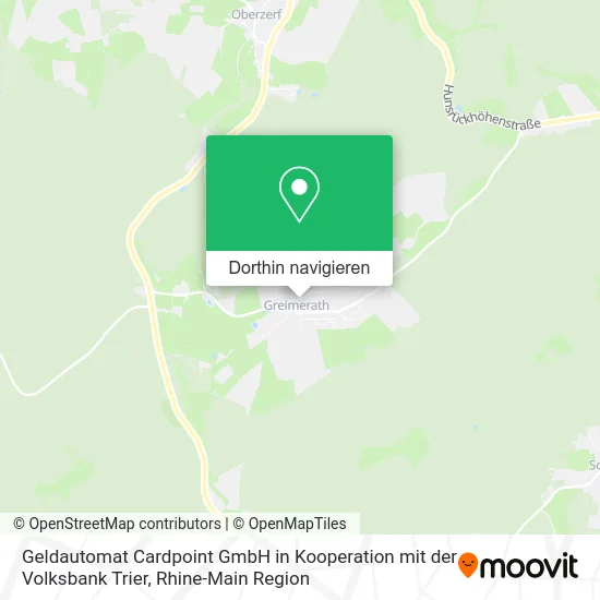 Geldautomat Cardpoint GmbH in Kooperation mit der Volksbank Trier Karte