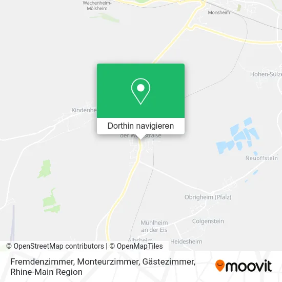 Fremdenzimmer, Monteurzimmer, Gästezimmer Karte