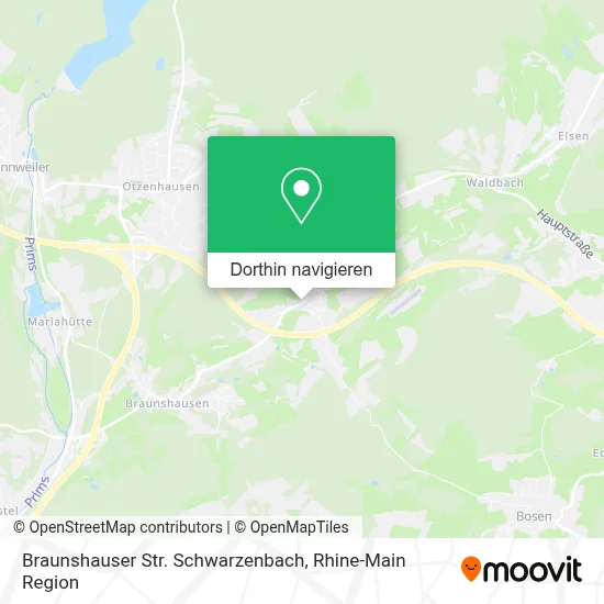 Braunshauser Str. Schwarzenbach Karte