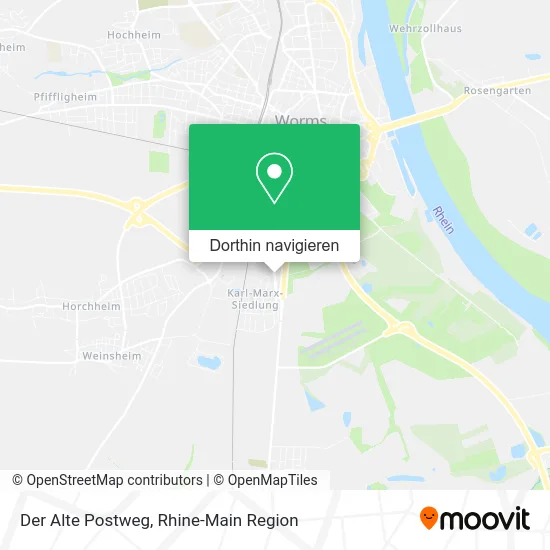 Der Alte Postweg Karte